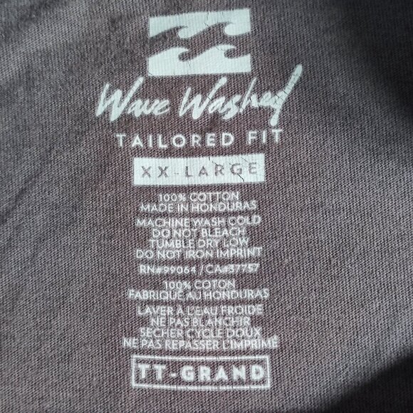 Billabong long sleeve shirt men's size XXL grey tailored fit wave washed - Picture 4 of 9